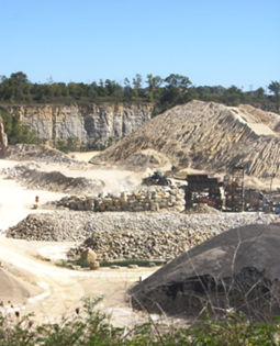 Limestone quarry in Illinois.